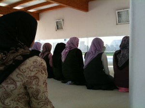 Young women at the madrassa's mosque