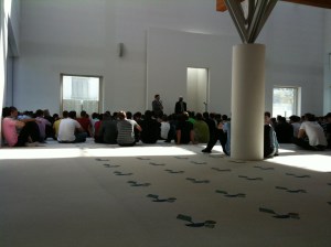 One of our group addressed the young people after lunch-time prayers