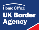 Logo of the UK's Border Agency is responsible for passport control and the iris ID scans at Heathrow