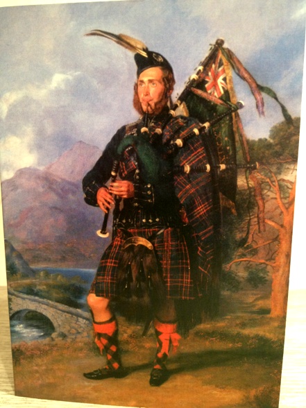 A Cameron Highlander - from old family friends.  A reminder of my birthplace, with a loch and mountains in the background.  A new Peace Tartan was created last year - keen to track it down.