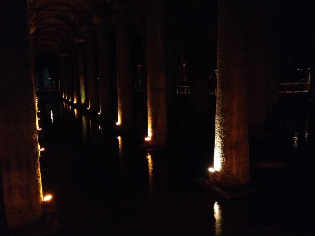 Underground water tank built by Emperor Justinian in the C6th.